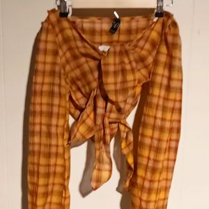 Windsor tie crop top W/tags